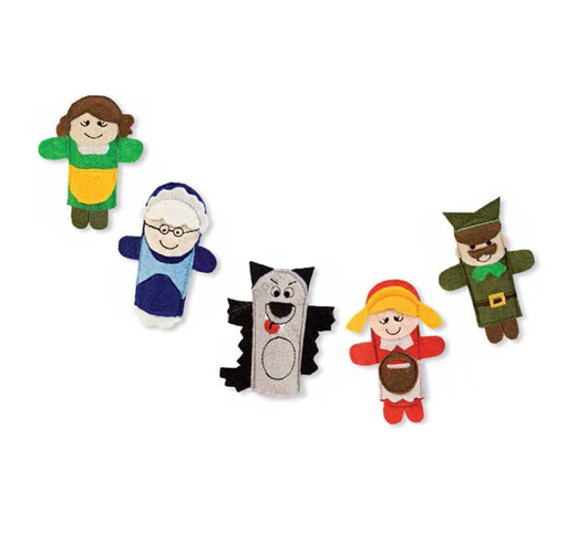 Set of finger puppets RED HOODIE (5 pcs.)