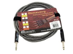 Dimavery nástrojový kábel Jack - Jack, 3m, čierno-strieborný