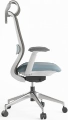 Ergonomická kancelářská židle BESSEL šedý plast, modrá