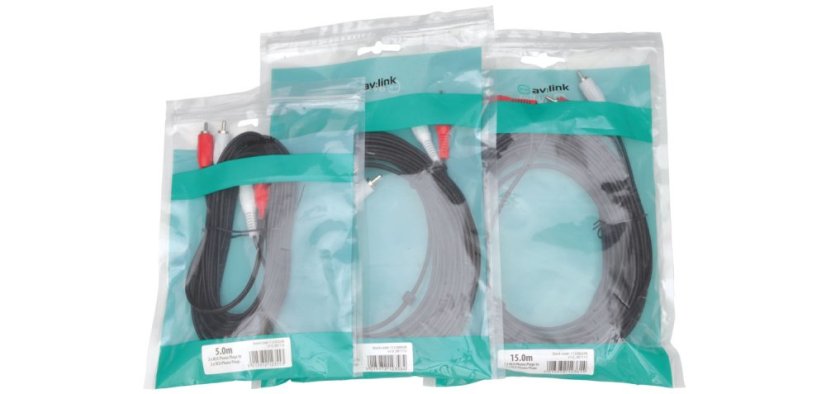 AV:link kábel 2x RCA samec - 2x RCA samec, 5m