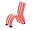 Dětská molitanová židle (červená/bílá)