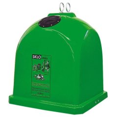 Sklolaminátový kontajner so spodným výsypom, Model MINI H-A 1,1 m3 - sklo