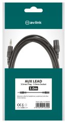 AV:link kábel 1x Jack 3.5mm stereo samec - 1x Jack 3.5mm stereo samica, 3 m