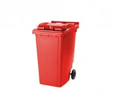 Plastová popelnice 360 l červená