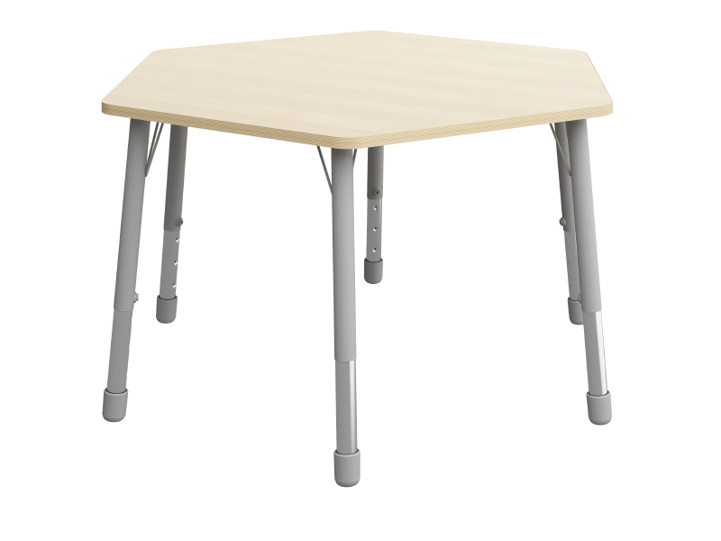 Výškovo nastaviteľný stôl šesťuholník - BRÍZA - Rozmer: ø 140 cm, Veľkosť výškovo staviteľná: 1-3
