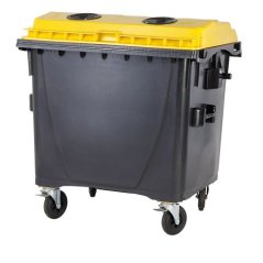 Plastový kontajner s plochým vekom 1100 l. plasty