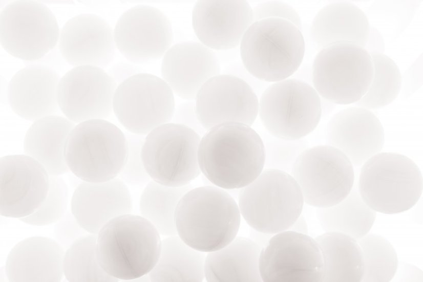 Plastic WHITE balls for ball pools (500 pcs)