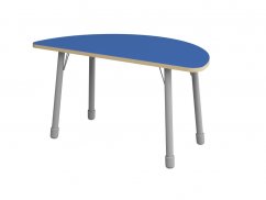 Výškovo nastaviteľný stôl polkruh - Modrá