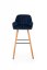 Barová židle- H93- Ořech/Tmavě modrá