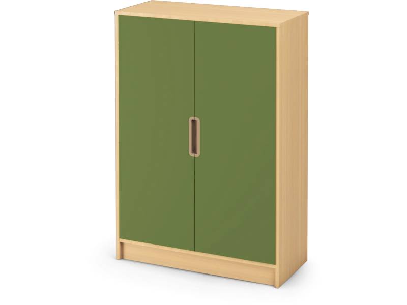Skříň s policemi a dvířky - OPTIMA - Olivová - XL