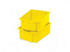 Plastové boxy velké - žlutá- 2 ks