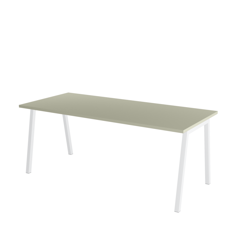 Office table with grey top OFYS A (dimensions 70 x 160 cm) - Frame color: White