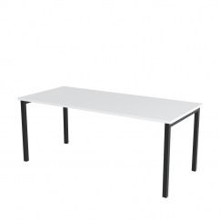 Kancelářský stůl s bílou deskou OFYS U (rozměr 80 x 140 cm)