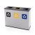 Odpadkový kôš na triedený odpad EKO - 3x 60 l