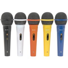 QTX sada dynamických mikrofónov XLR, 5 farieb
