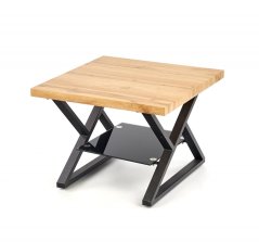 Konferenční stolek- XENA KWADRAT- Černá / Přírodní