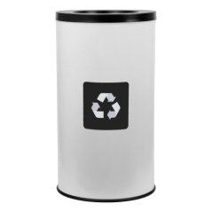 Interiérový nerezový kôš 75 L – Eko Nord biela/čierna
