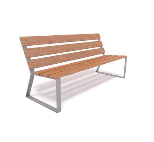 Kovová lavička CARLOS - Provedení: Volně stojící, Rozměr: 150 cm