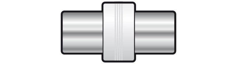 AV:link adaptér koaxiálny samec - koaxiálny samec