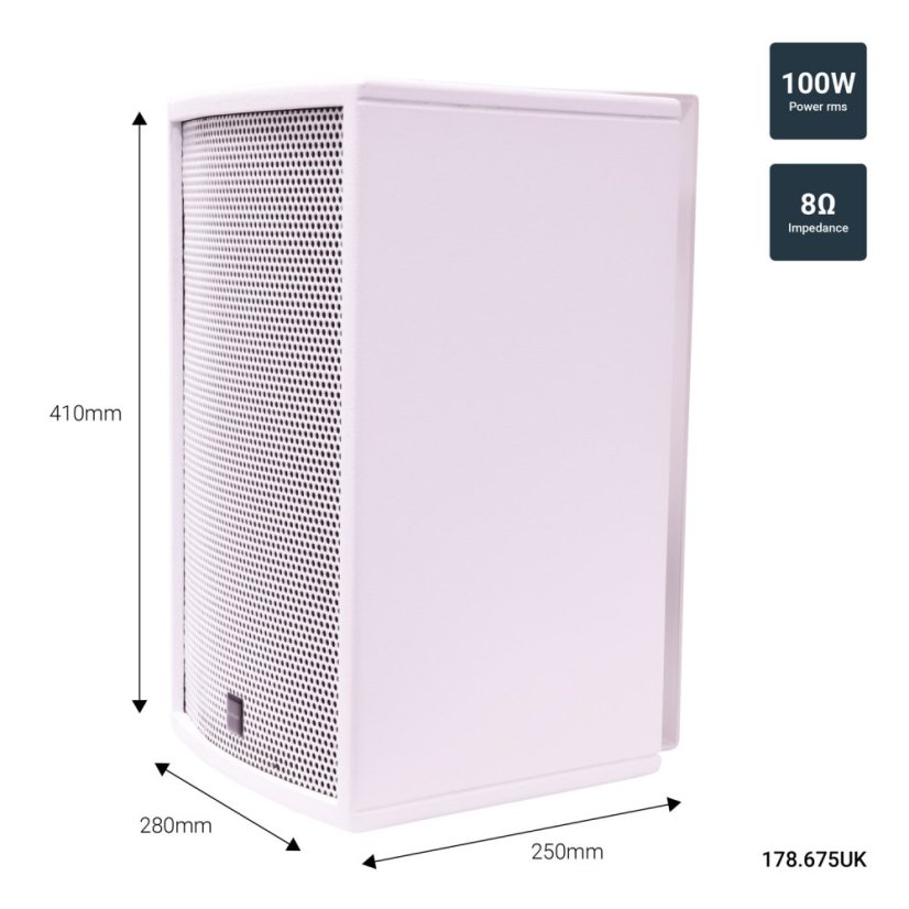 Citronic CS-810W, pasívny 8" reprobox, 100W, biely