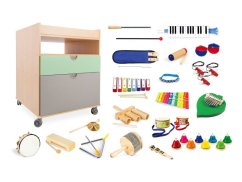 Velká skříňka s hudebninami (30 ks)