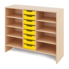 Medium cabinet with small cardboard containers KLASIKO