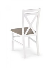 Židle- DARIUSZ- Bílá / Světle hnědá