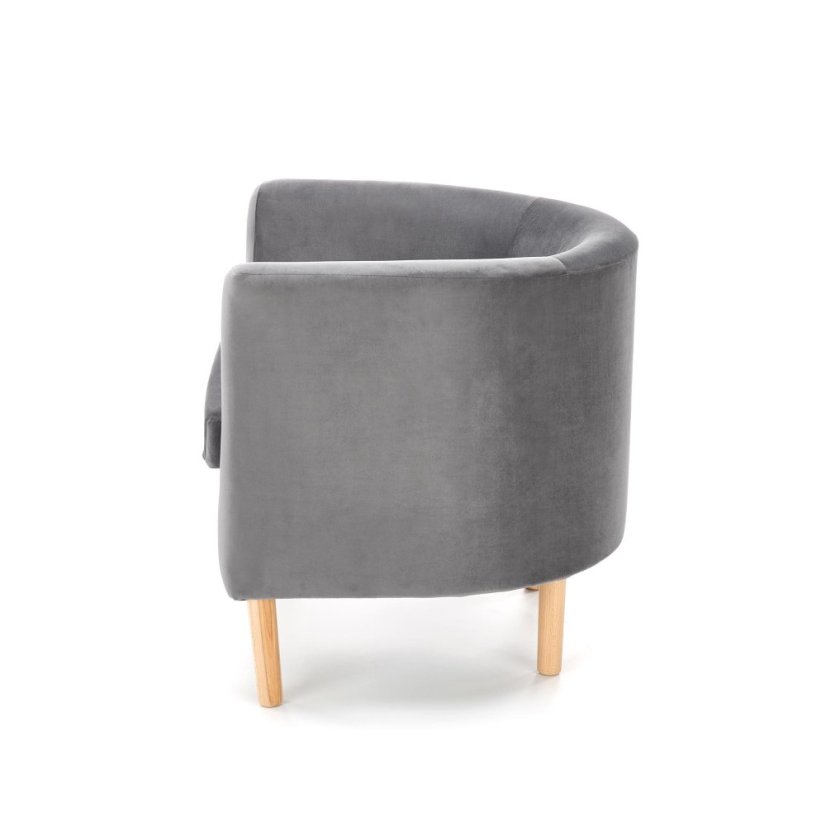 Armchair CLUBBY 2 (Dark gray / Natural)