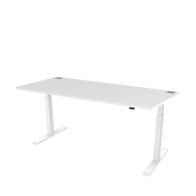 Height adjustable desk OFYS - white (70 x 160 cm) - Frame color: Black