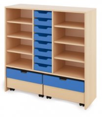 Skříň X + malé dřevěné kontejnery a truhly - CLASSICAL