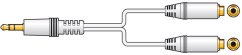 AV:link redukcia 1x Jack 3.5mm stereo samec - 2x Jack 3.5 mm stereo samica