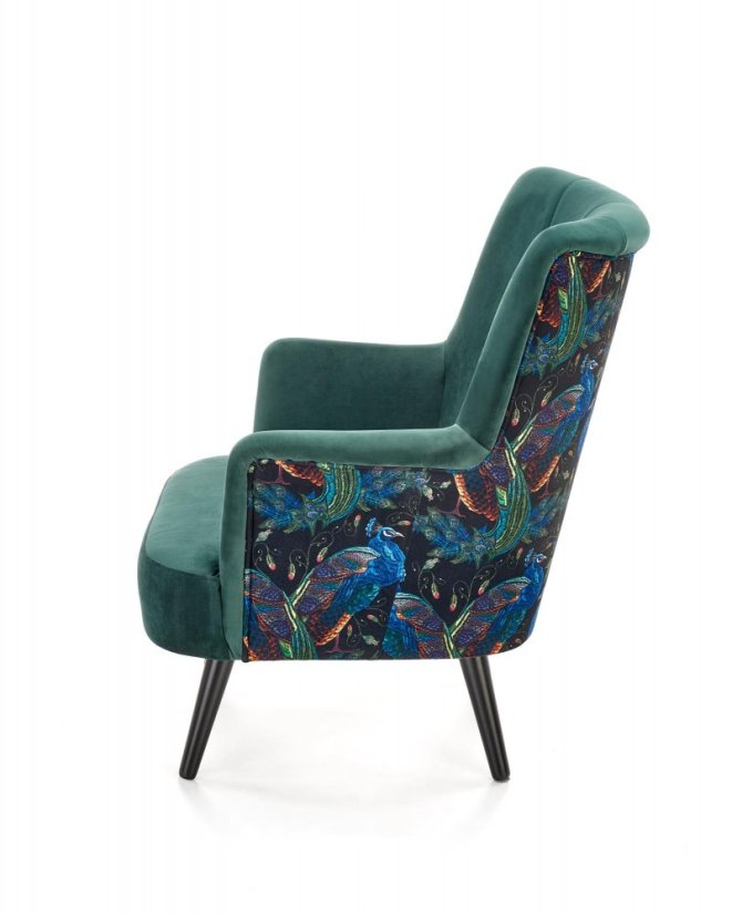 Armchair PAGONI (Dark green / Black)