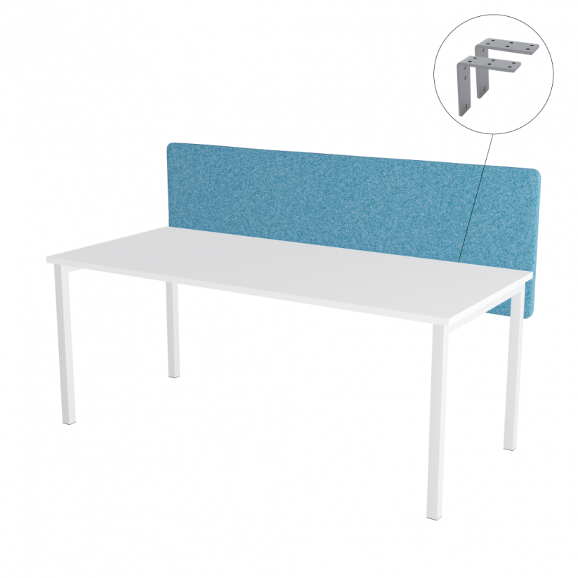 Paraván na stôl modrý OFYS (140x65 cm) 80% vlna