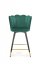 Barová stolička -H106- Tmavo zelená