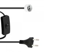 EUROLITE GU-10 Zásuvkový napájecí kabel, zástrčka, vypínač