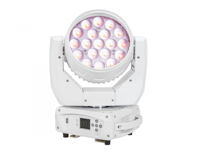 Eurolite LED TMH-X4 otočná hlavica ZOOM, 19 x 15W, QCL RGBW, DMX, biela
