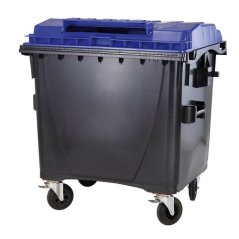 Plastový kontajner s plochým vekom 1100 l. papier