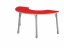 Výškově stavitelný stůl půlkruh - Červená - Velikost výškově stavitelná: 1-3