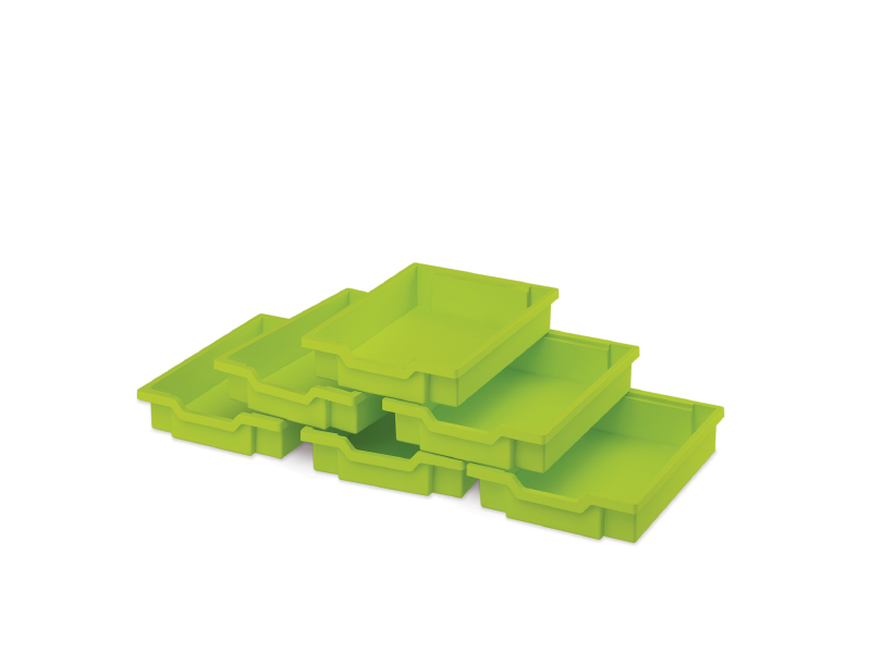Plastové boxy malé  - limetka - 6 ks