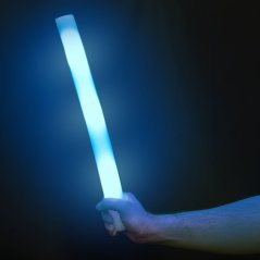 Pěnová tyč s LED světlem, balení 10 kusů, modrá