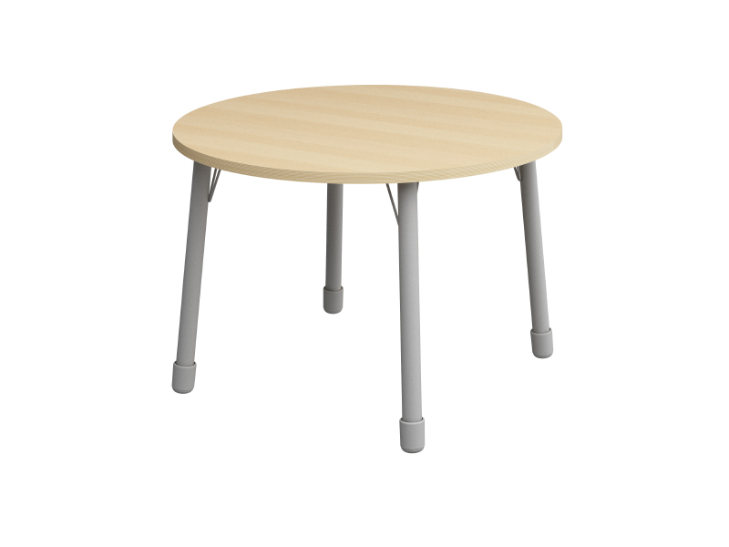 Height-adjustable round table - BEECH - Dimension: ø 100 cm, Height adjustable: 1-3