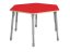 Výškovo nastaviteľný stôl šesťuholník - Červená - Rozmer: ø 140 cm, Veľkosť výškovo staviteľná: 1-3