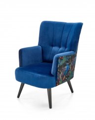 Armchair PAGONI (Dark blue / Black)