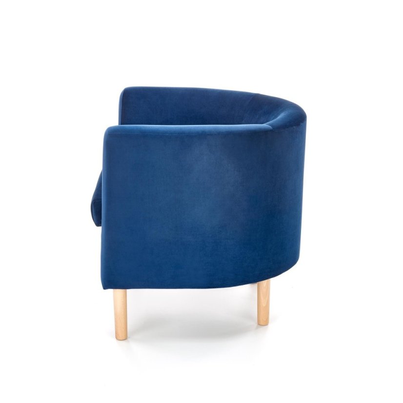 Armchair CLUBBY 2 (Dark blue / Natural)