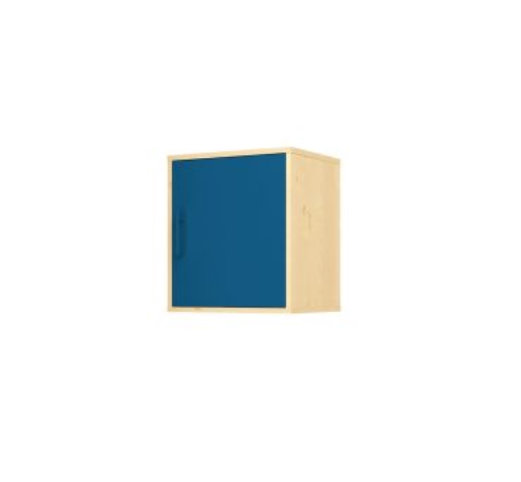 Nástěnná police ORZE dvířka model A (více barev) - Barva: Modrá, Dekor: Buk