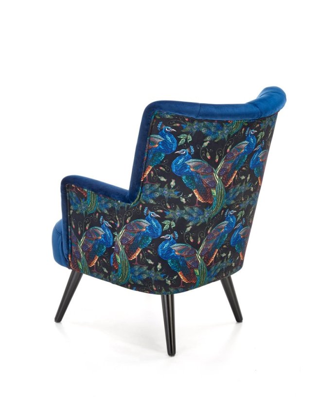 Armchair PAGONI (Dark blue / Black)