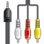 AV:link kábel ku kamere Jack 3.5mm samec - 3x RCA samec, 2m