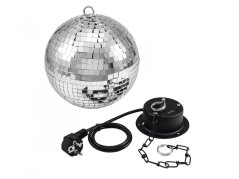 Zrkadlová guľa 20cm SET, vrátane motorčeka