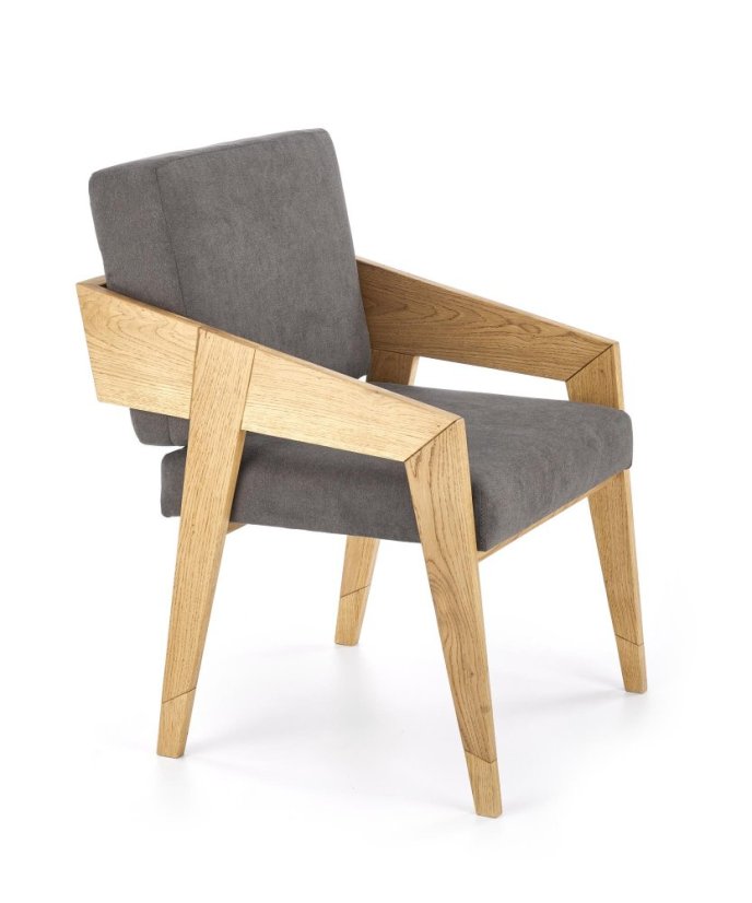 FREEDOM armchair (Oak / Dark grey)