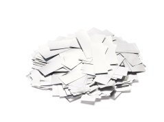 Tcm Fx pomalu padající obdélníkové konfety 55x18mm, bílé/stříbrné, 1kg